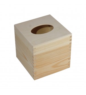 Pudełko z drewna na chusteczki